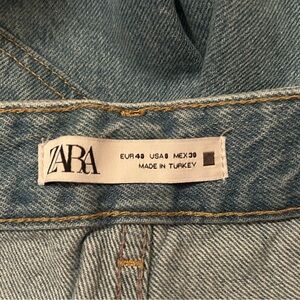 Zara jeans size 8 us eur 40 raw hem button fly